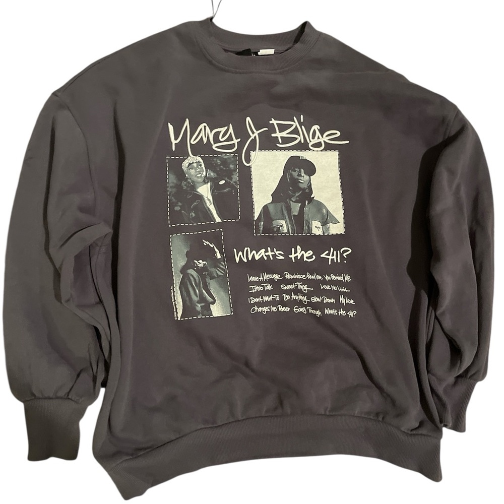Divided Black Graphic Crewneck Sweater